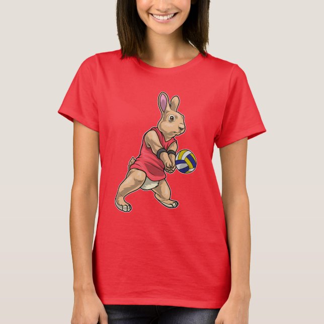 T-shirt Joueur de volley-ball Rabbit (Devant)
