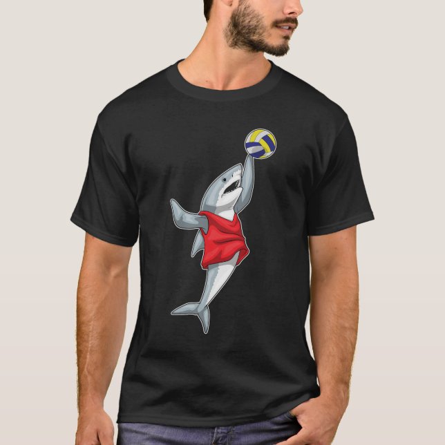 T-shirt Joueur de volley-ball requin (Devant)