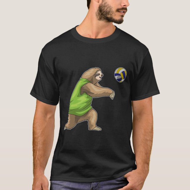 T-shirt Joueur de volley-ball Sloth (Devant)