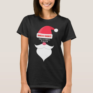 T-shirt Joueur de volleyball préféré de Père Noël de 