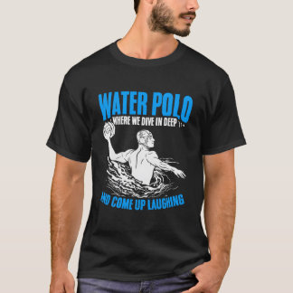 T-shirt Joueur de water-polo en plongée dans l'eau profond