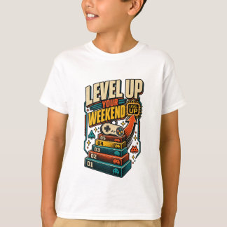 T-shirt Joueur de week-end de niveau supérieur coloré
