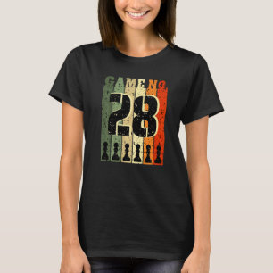 T-shirt Joueur d'échecs Anniversaire 28 Ans Jeu Numéro 28