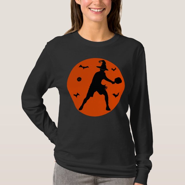 T-shirt Joueur du Pickleball d'Halloween (Devant)