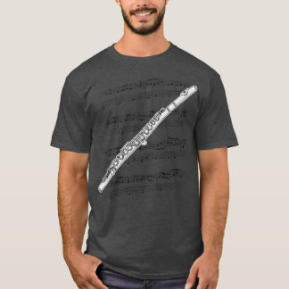 T-shirt Joueur Flûte Flûtiste Woodwind Musicien