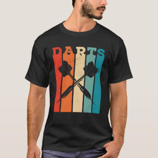 T-shirt Joueur graphique rétro fléchettes fléchettes table