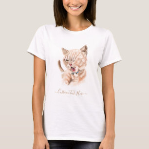 T-Shirt Joueur Happy Kitten - Texte Personnalisé