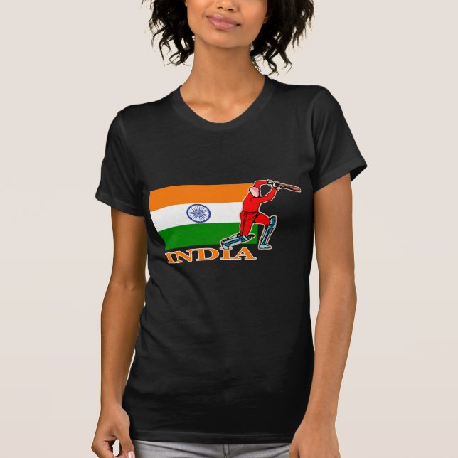 T-shirt Joueur indien de cricket (Devant)