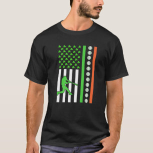 T-shirt Joueur irlandais américain de baseball St. Patrick