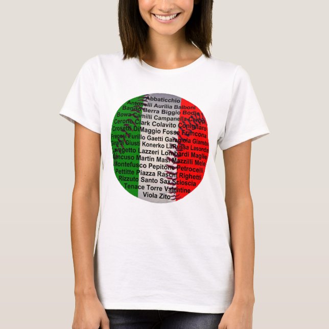 T-shirt Joueur Italien Américain De Baseball (Devant)