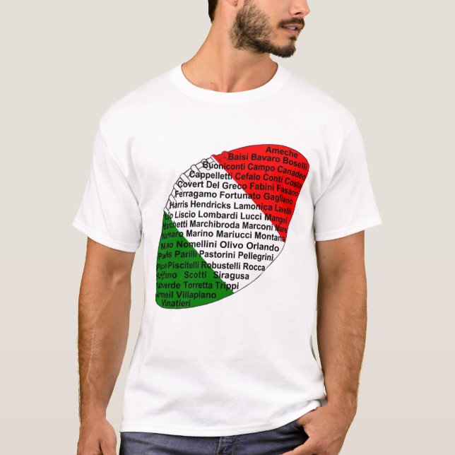 T-shirt Joueur Italien Américain De Football (Devant)