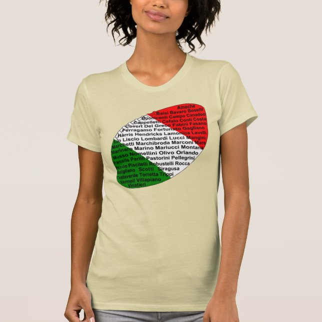 T-shirt Joueur Italien Américain De Football (Devant)