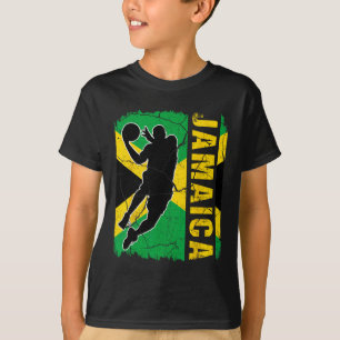 T-shirt Joueur jamaïcain Bysketbyll Jamaica Flag Bysketbyl