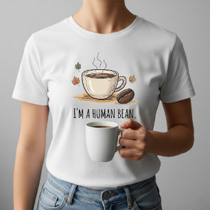 T-shirt Joueur Je suis un haricot humain - Bean et feuille