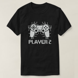T-shirt Joueur jumelé Couple 1 Joueur 2