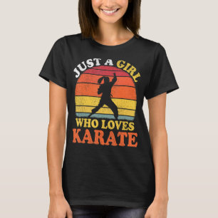 T-shirt Joueur Karaté Vintage Juste Une Fille Qui Aime Kar