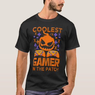 T-shirt Joueur le plus froid dans le patch Tee, citrouille