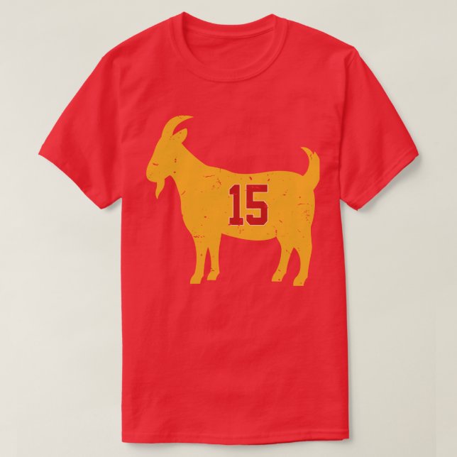 T-shirt Joueur Mahomes Chèvre 15Cadeau parfait pour les fa (Design devant)