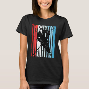 T-shirt Joueur masculin de hockey sur glace 22e anniversai