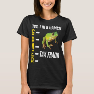T-shirt Joueur mème Commettre Fraude Fiscale Grenouille Bi