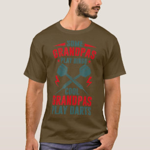 T-shirt Joueur Mens Dart Cool Grandpas Jouer fléchettes