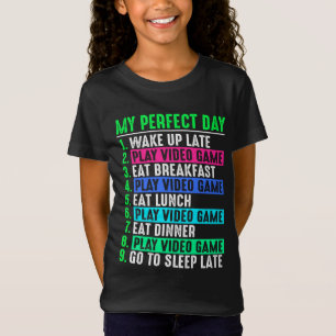T-Shirt Joueur Mon Jour Parfait Jouer Jeux Vidéo