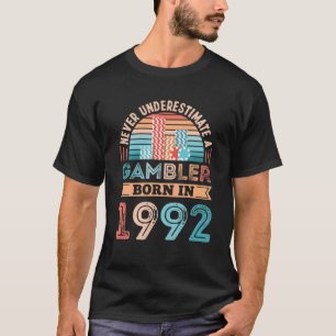 T-shirt Joueur Né En 1992 30e Anniversaire Cadeau De Jeu
