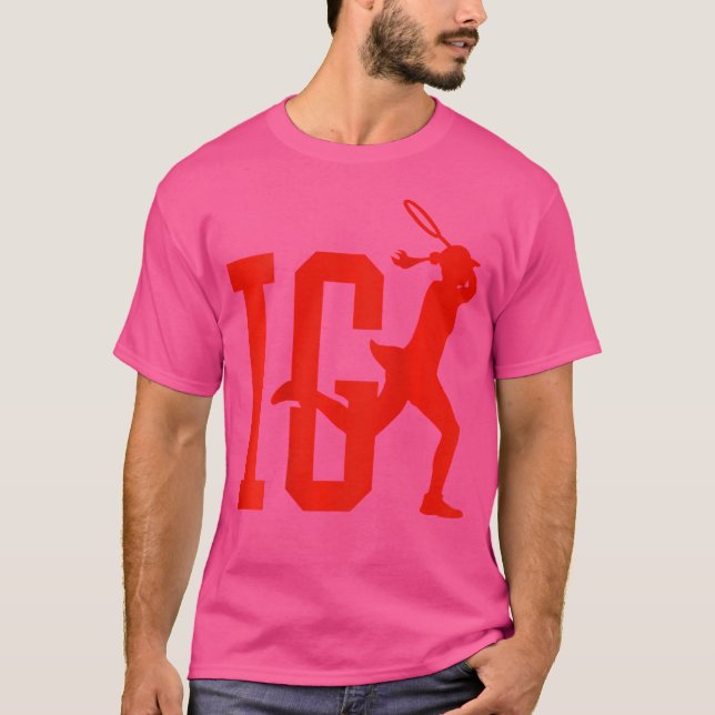 T-shirt Joueur polonais de tennis de l'Iga Match du ventil (Devant)