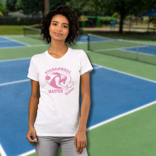 T-shirt Joueur principal de Pickleball Femme Nom personnal