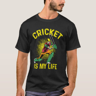 T-shirt Joueur professionnel Cricket My Life