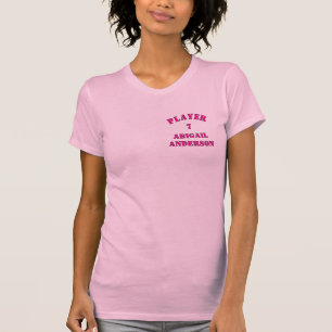 T-shirt Joueur rose avec nom et numéro