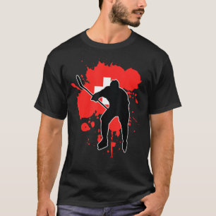 T-shirt Joueur suisse de hockey sur glace