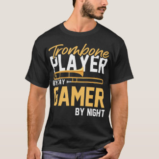 T-shirt Joueur Trombone Par Joueur Jour Par Nuit - Trombe 