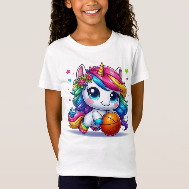 T-Shirt Joueur Unicorne de basket (Devant)