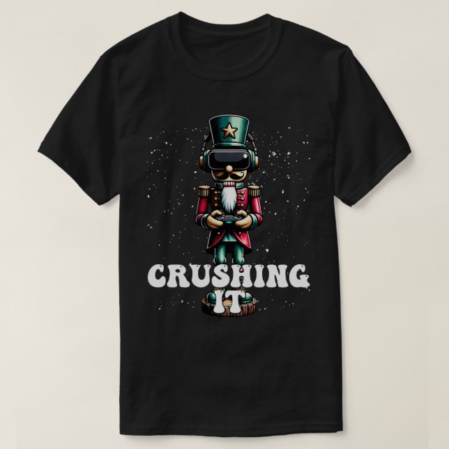 T-shirt Joueur vidéo Nutcracker Cruser Il Noël (Design devant)