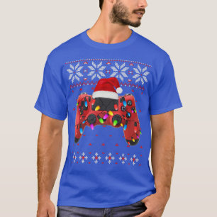 T-shirt Joueur Vilain Chandail de Noël, Jouer Joystick San