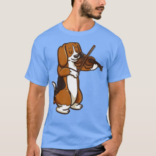 T-shirt Joueur violoniste Beagle chien violon