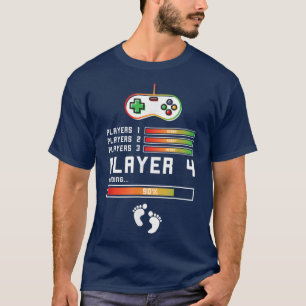 T-shirt Joueurs 1,2,3 Prêt Joueur 4 Chargeur Joueur Birthd