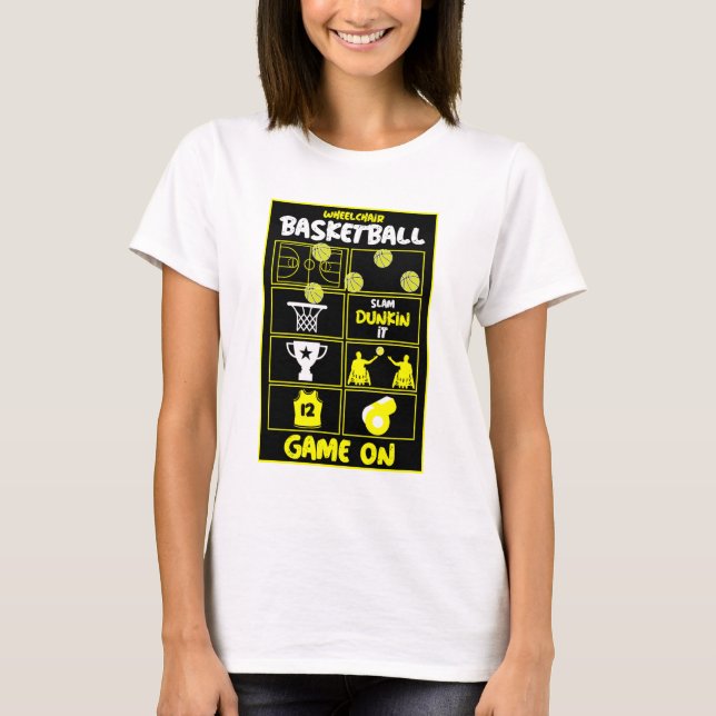 T-shirt Joueurs de basket-ball en fauteuil roulant (Devant)