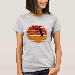 T-shirt Joueurs de basket-ball style coucher de soleil rét