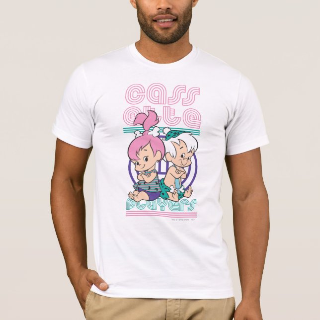 T-shirt Joueurs de cassettes PEBBLES™ et BAM-BAM™ (Devant)