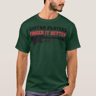 T-shirt Joueurs de guitare d'Humour sale Le doigt mieux166