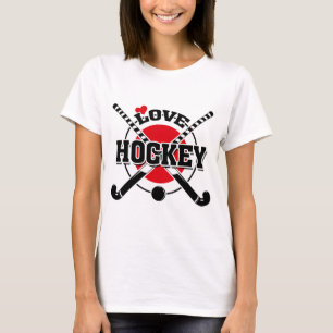 T-shirt Joueurs de hockey sur gazon, Bâtons de hockey tra