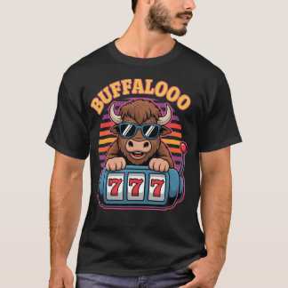 T-shirt Joueurs de Jackpot de Machine à Sous du Casino Buf