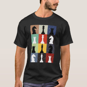 T-shirt Joueurs de jeu de plateau d'échecs amusants Défini