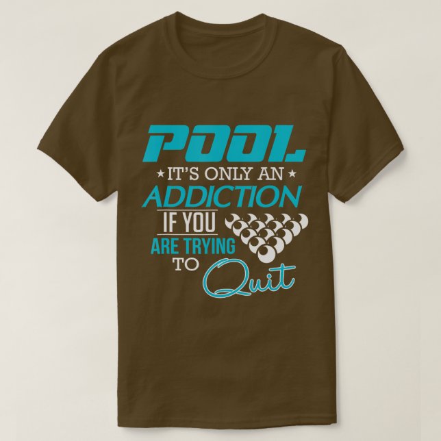 T-shirt Joueurs de piscine Billard amusant (Design devant)