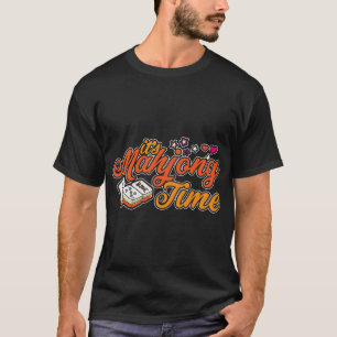 T-shirt Joueurs mignons Mahjong Son Mahjong Time Mahjong L