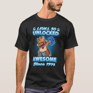 T-shirt Joueurs Niveau 30 Débloqué Nés 1993 Chat Dabbing 3