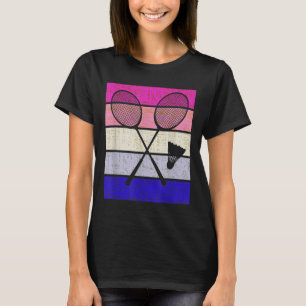 T-shirt Joueuse de badminton navette filles enfants femmes