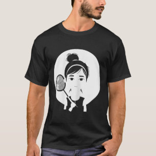 T-shirt Joueuse de badminton pour filles